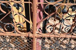 Pair of Antique 10 foot Federation Wrought Iron Gates 