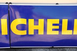 Vintage MICHELIN 2 Piece Enamel Advertising Sign 