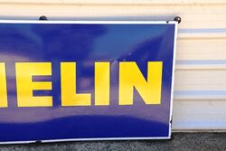 Vintage MICHELIN 2 Piece Enamel Advertising Sign 