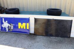 Vintage MICHELIN 2 Piece Enamel Advertising Sign 