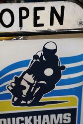 A Vintage Duckhams Motor Cycle Dealer Swivel Sign 