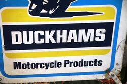 A Vintage Duckhams Motor Cycle Dealer Swivel Sign 