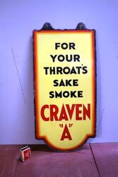 Vintage Craven and39and39Aand39and39 Double Sided Advertising Sign 