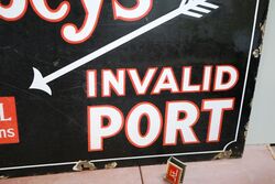 Antique Gilbeyand39s Invalid Port Advertising Sign 