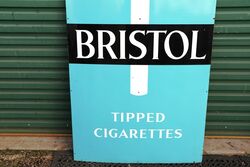 A Large Bristol Cigarettes Enamel Pictorial Adv Sign 