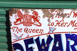 Antique Dewarand39s Perth Whisky Enamel Adv Sign 