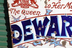 Antique Dewarand39s Perth Whisky Enamel Adv Sign 