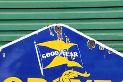 Large Early Goodyear Lozenge Shape Enamel Sign  