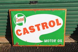 Vintage  Castrol Z Motor Oil Enamel Advertising Sign 