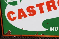 Vintage  Castrol Z Motor Oil Enamel Advertising Sign 