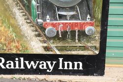 Vintage Hand Painted Stones Railway Inn Metal Sign 