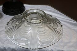 Art Deco 3 Piece clear and frosted glass Libochovice +39Peguin+39 Float Bowl