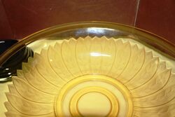 Art Deco 3 Piece Amber Glass Stump Lady Float Bowl 