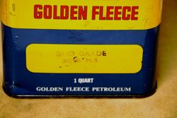 Vintage Golden Fleece Quart Duo Grade 3040 Oil Tin 