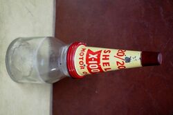 Vintage Shell Embossed Pint Bottle with X100Tin Top + Cap 