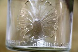 Vintage Shell Embossed Pint Bottle with X100Tin Top and Cap 