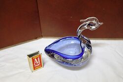 Vintage Murano Glass Swan Ashtray 