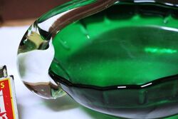 Vintage Green Murano Glass Swan Sweets Bowl 