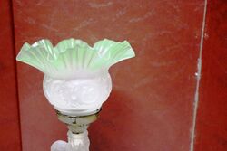 Art Deco Frosted Figure Table Lamp with Shade 