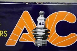 Stunning Small AC Oil Filters and Plugs Enamel Sign