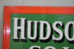 A Lovely Vintage Hudsonand39s Soap Enamel Advertising Sign 
