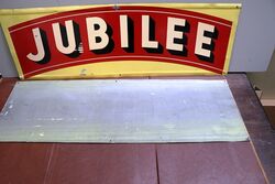 Vintage Jubilee Tobacco 2 Piece Tin Advertising Sign 