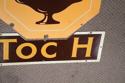Vintage TOC H Talbot House 2 Piece Enamel Sign 