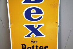 Vintage BEX for Better Relief Tin Advertising Sign 