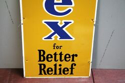 Vintage BEX for Better Relief Tin Advertising Sign 