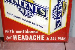 Vintage Vincentand39s Powerand39s Packet Tin Advertising Sign 
