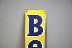 Vintage Small BEX Tin Strip for Better Relief Adv Sign