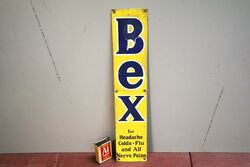 Vintage Small BEX Tin Strip for Better Relief Adv Sign 