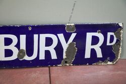 Antique Canterbury Road Enamel Street Sign 