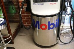 A Late Double 1960and39s Gilbarco Round T1 Mobil Petrol Pump 