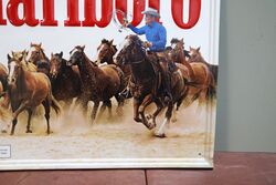 A Classic Genuine Marlboro Embossed Advertising Sign 