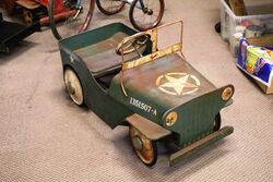 Vintage Cyclops Jeep Pedal Car in Original Condition 