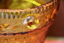 Lovely Quality Art Deco Amber Glass Ice Bucket 