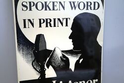 Deco The Listener Pictorial Tin Advertising Sign 