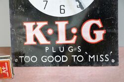 Vintage KLG Plugs Smiths Sectric Workshop Wall Clock 