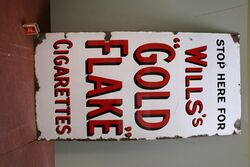 Vintage Willand39s Gold Flake Cigarettes Enamel Adv Sign 