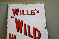 Vintage Will+39s Wild Woodbine Cigarettes Enamel Sign 