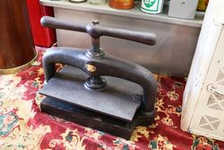 Large Antique Cast Iron Book Press 