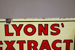 Vintage LYONS Extract Coffee and Chicory Double Enamel Sign 