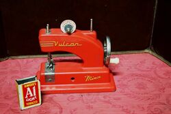 Vintage Vulcan Minor Metal Childs Toy Sewing Machine 