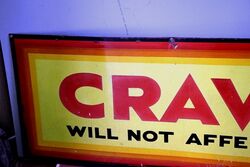 Vintage Craven A Cigarettes Enamel Advertising Sign 