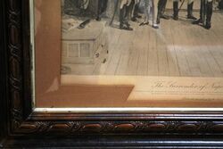 Antique Framed Print The Surrender of Napoleon to Great Briton 