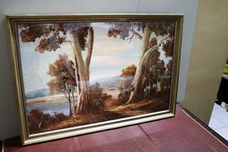 Classic Australian Landscape Painted in Oil Signed Davis 