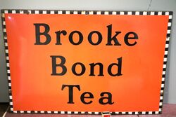 Vintage Brook Bond Tea Enamel Advertising Sign 