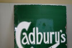 Vintage Cadburyand39s Chocolate Enamel Advertising Sign 