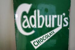 Vintage Cadburyand39s Chocolate Enamel Advertising Sign 